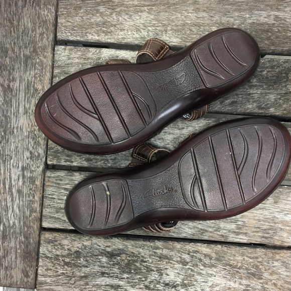 Clarks Bendable Slip On Open Toe Wedge - Picture 5 of 8